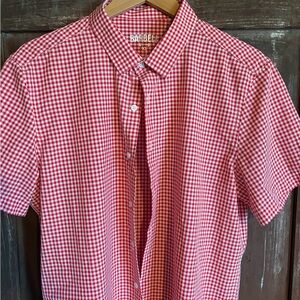 Barbell Red Checkered Men's Shirt